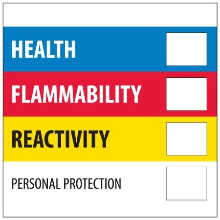 Bsc Preferred 2 x 2'' - ''Health Flammability Reactivity'' BUY00021016